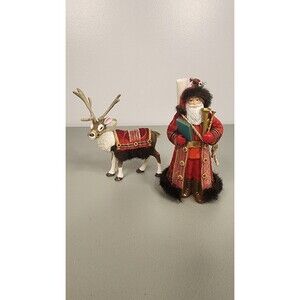 Hallmark 2020 Father Christmas Reindeer and Santa Ornament Set Of 2